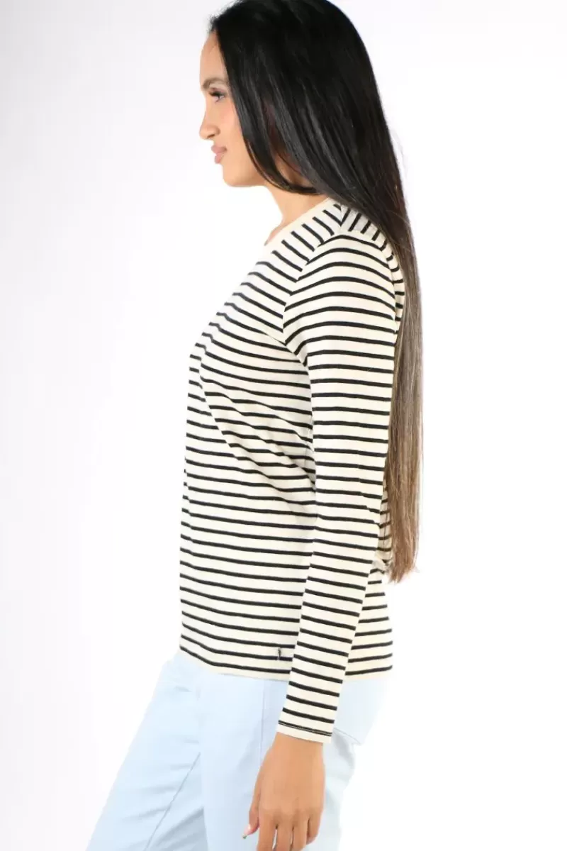 COSTER Striped T-Shirt In Black