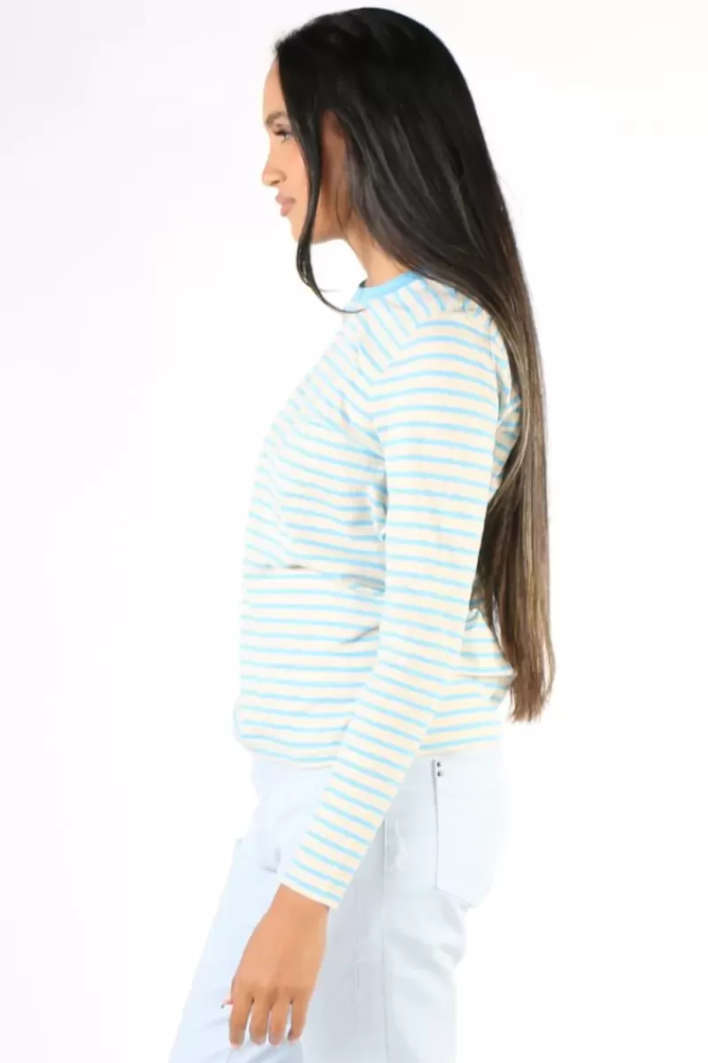 COSTER Striped T-Shirt In Blue