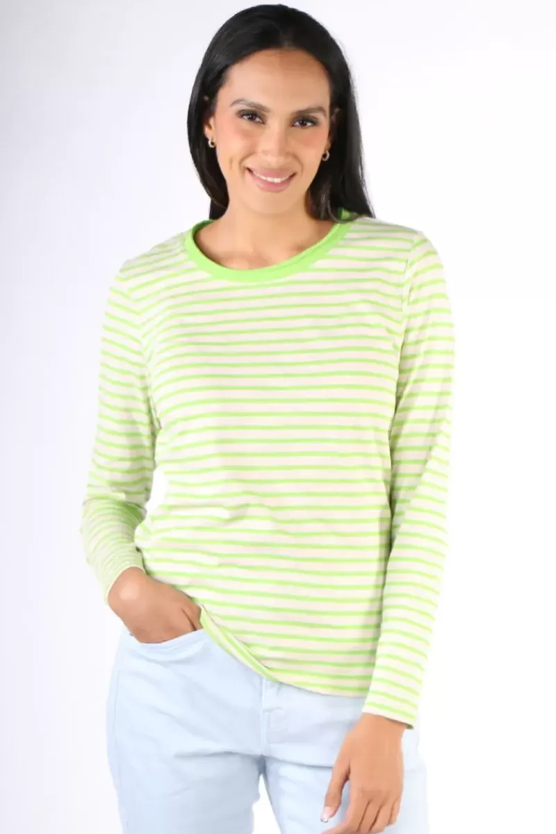 COSTER Striped T-Shirt In Green