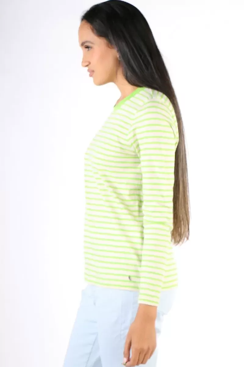 COSTER Striped T-Shirt In Green