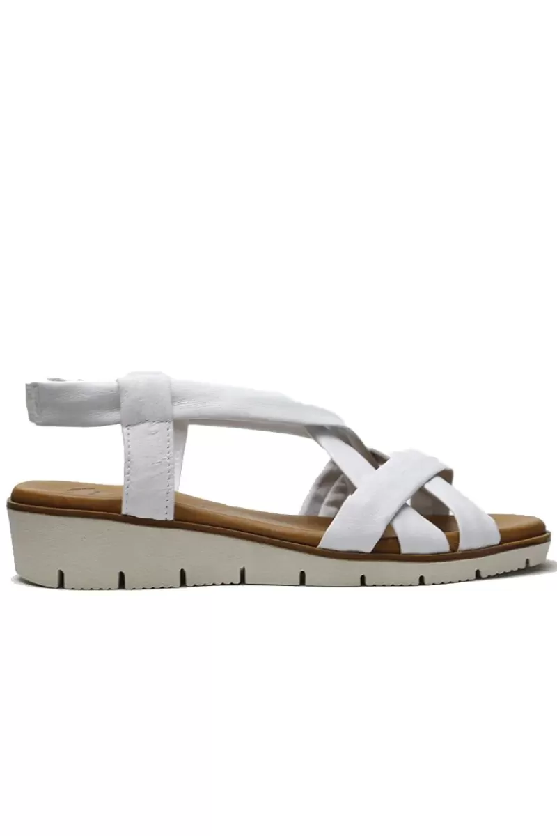 LUXEDIVE Criss Cross Sandal By Luxedixe In White