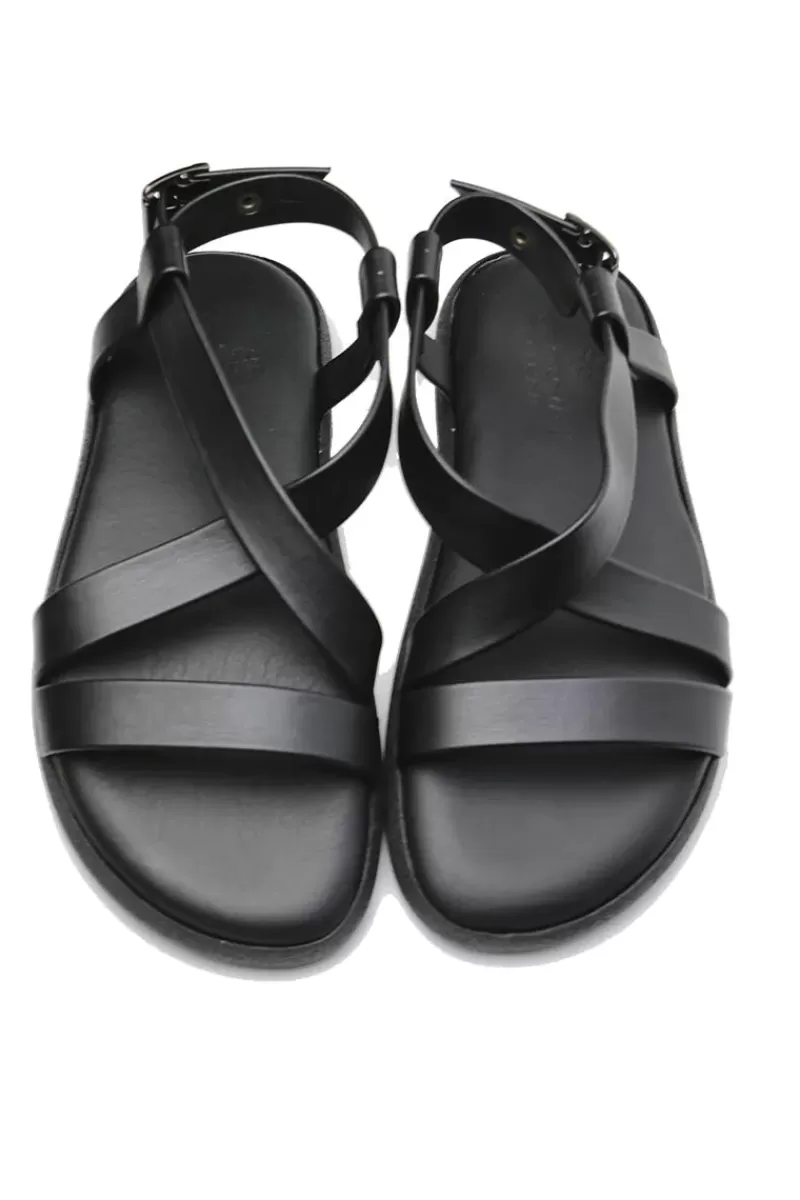 ANTICHI ROMANI Crossover Sandal By In Black