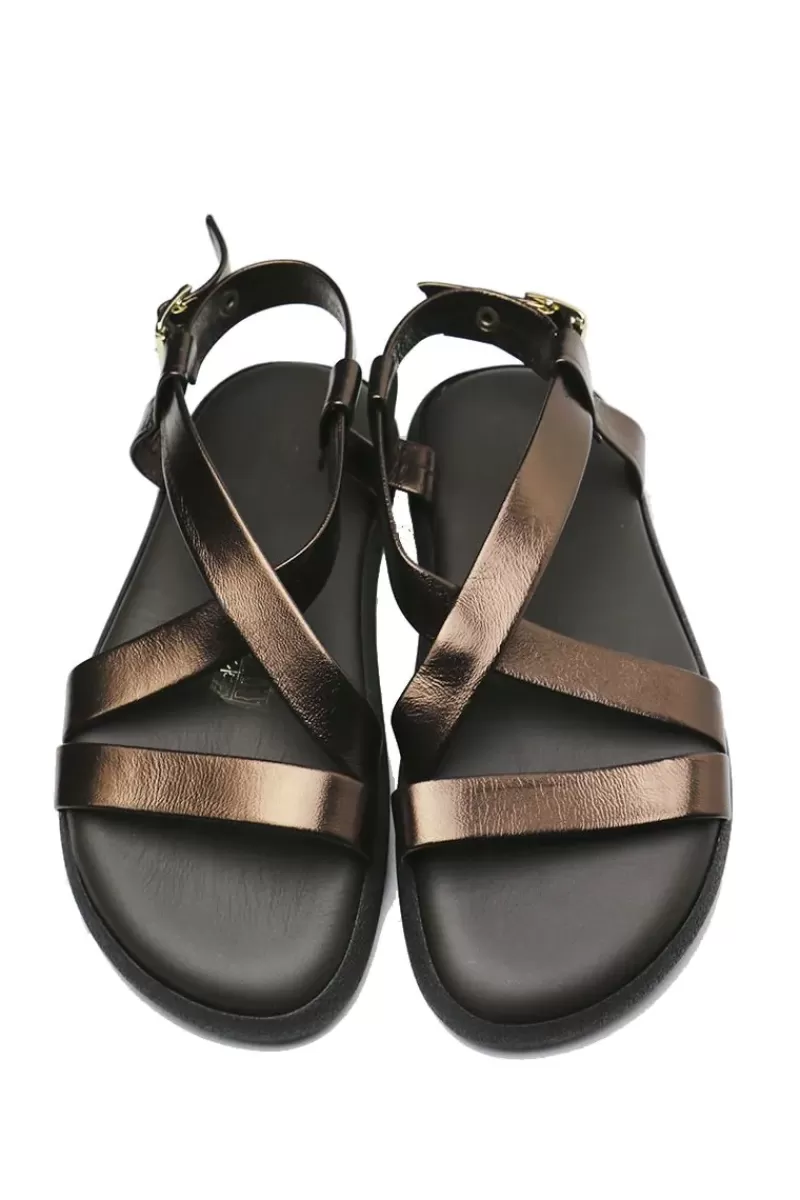 ANTICHI ROMANI Crossover Sandal By In Bronze