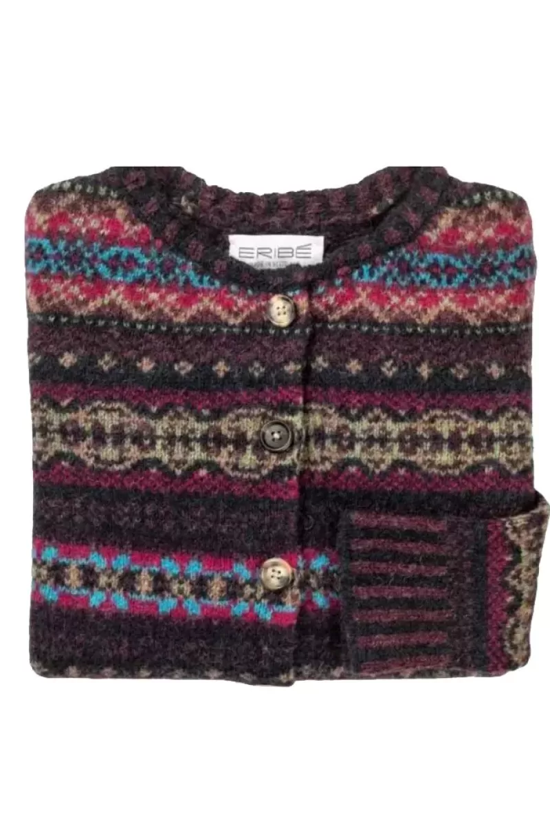 ERIBE Westray Cardigan In Ruby Glow