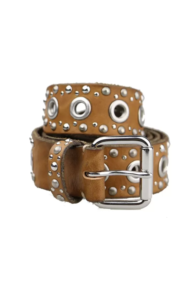 B.BELT Eyelet Belt By In Cognac