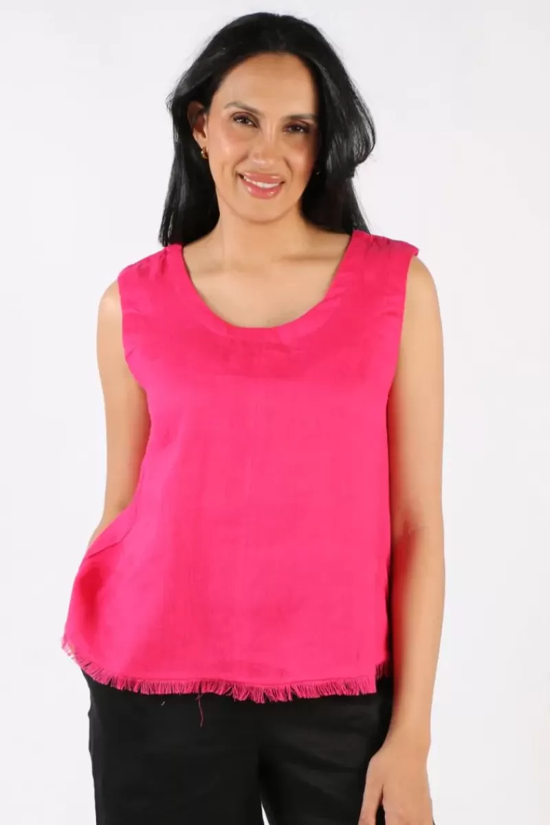 FOIL Fringe Benefits Shell Top In Pink