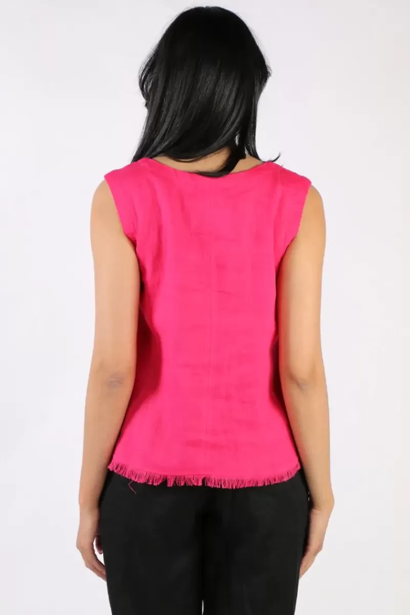 FOIL Fringe Benefits Shell Top In Pink