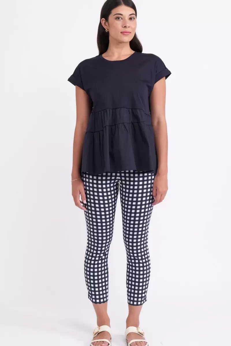 FOIL Fuss Free Pant In Check