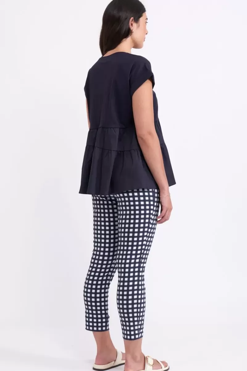 FOIL Fuss Free Pant In Check