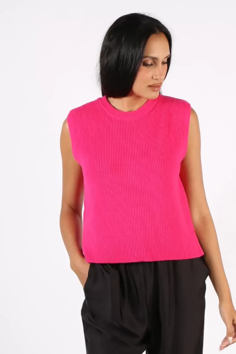 FOIL Pop Quiz Vest In Pink