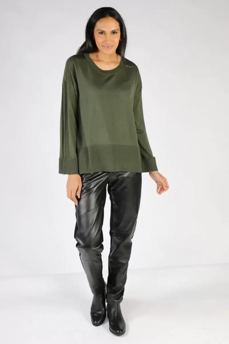 FOIL Sleeve It With Me Jumper In Khaki