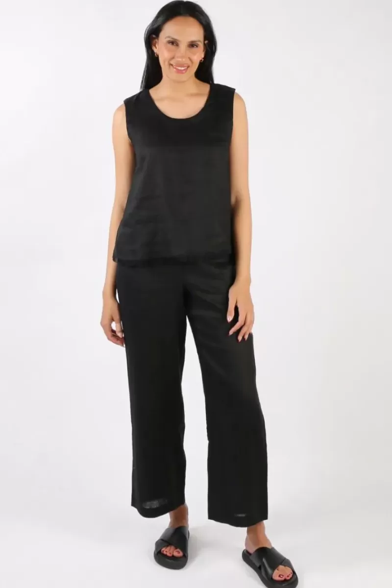 FOIL Wide Leg Variety Pant In Black