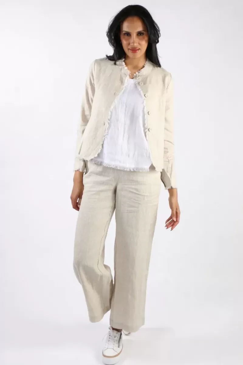 FOIL Wide Leg Variety Pant In Oat