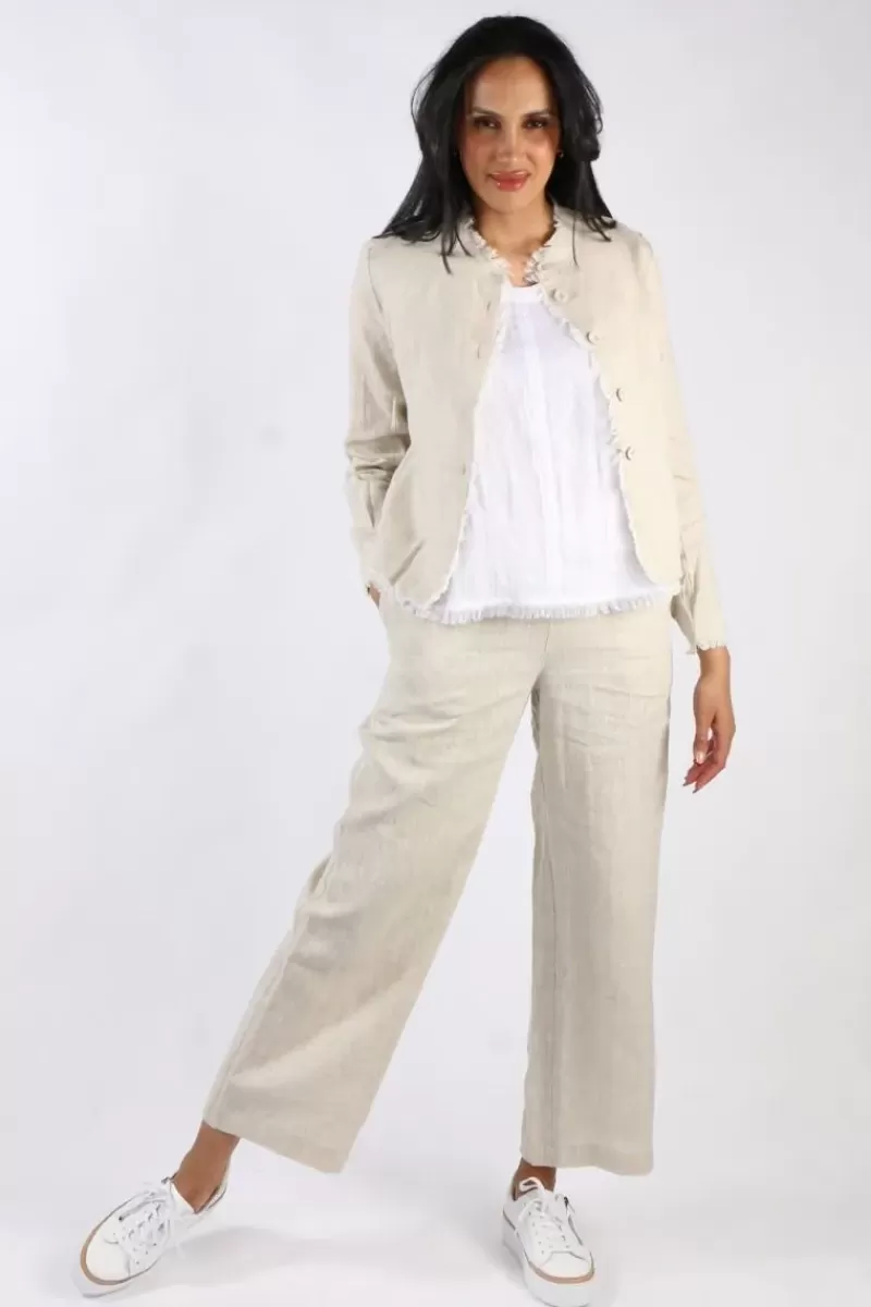 FOIL Wide Leg Variety Pant In Oat