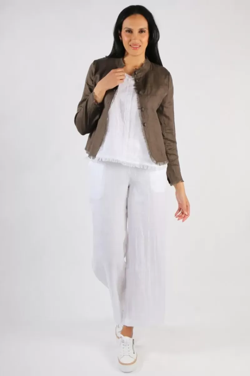 FOIL Wide Leg Variety Pant In White