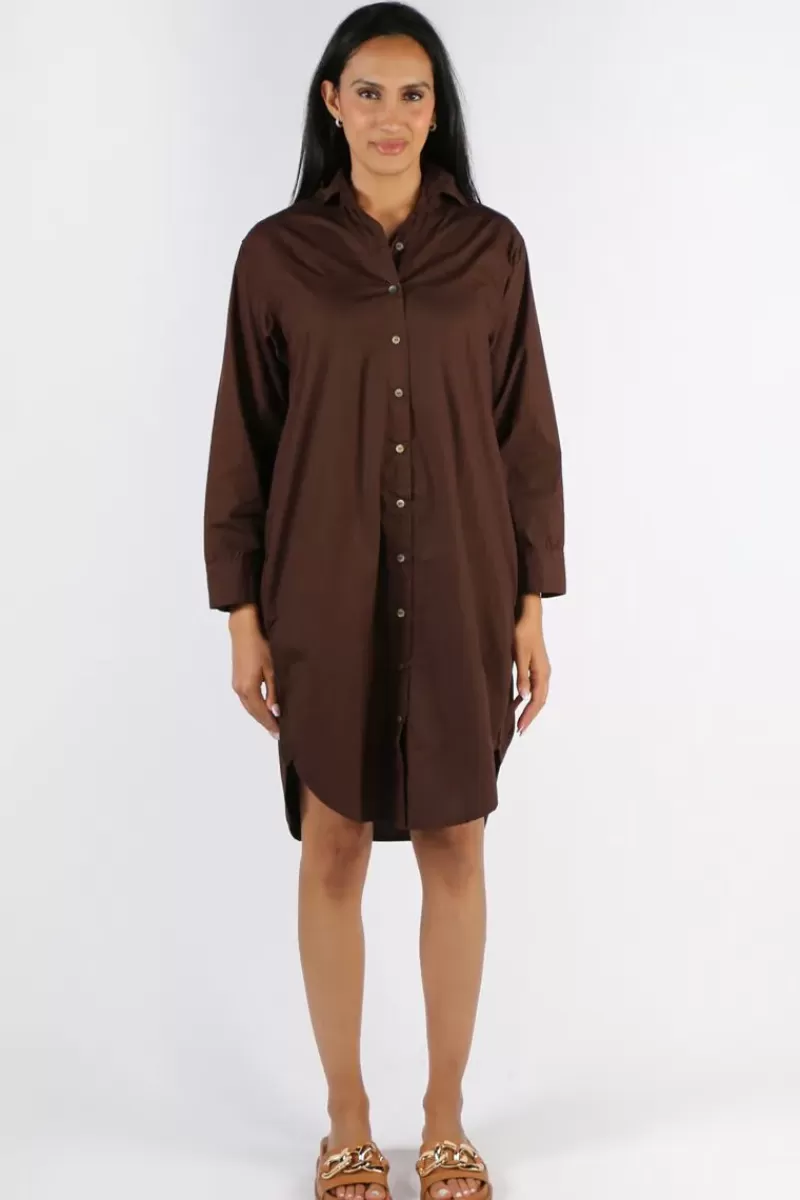 FROCKK Nina Shirtdress In Chocolate