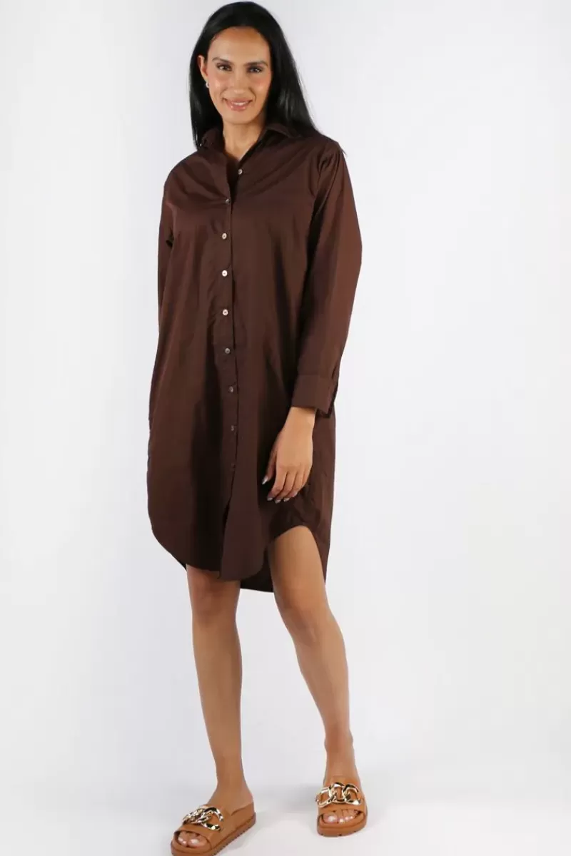 FROCKK Nina Shirtdress In Chocolate