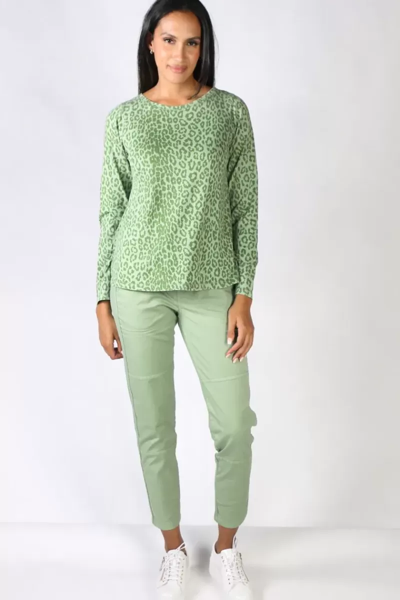 FUNKY STAFF Dolly Leo Tee In Green