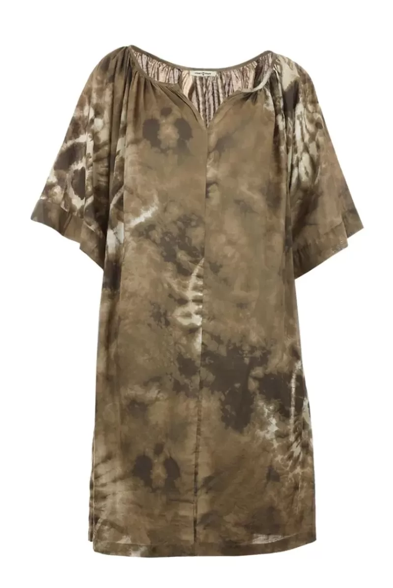 FUNKY STAFF Juila Shibori Dress In Mud