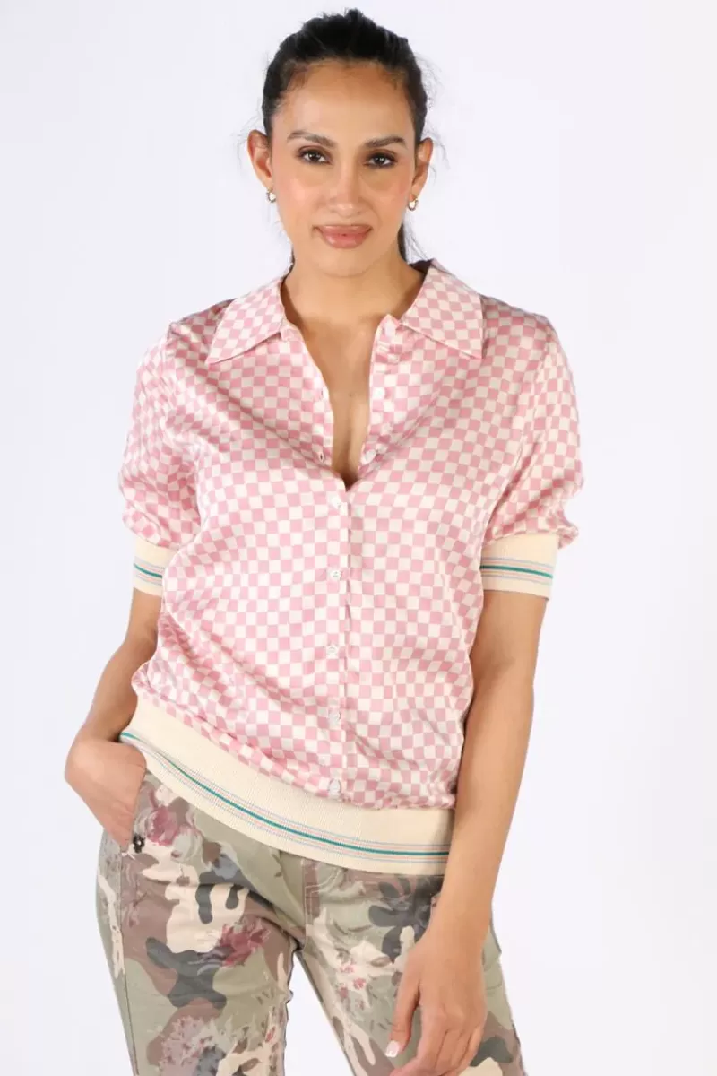 FUNKY STAFF Lenne Mosaic Blouse In Check