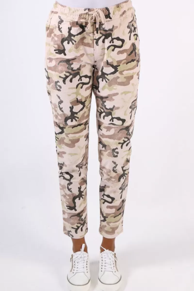 FUNKY STAFF You 2 Velvet Pant In Rose Camouflage