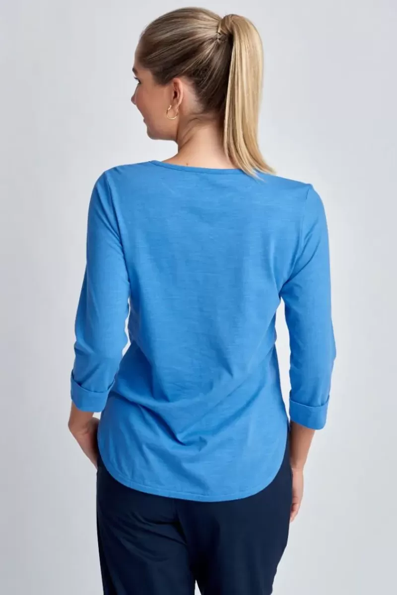 GOONDIWINDI COTTON 3/4 Sleeve Tee In Regatta