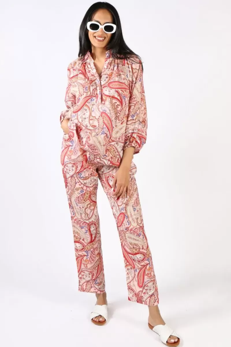 GOONDIWINDI COTTON Paisley Pant In Raspberry