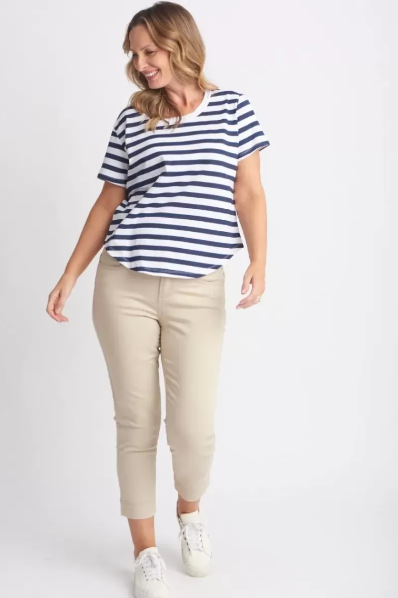 GOONDIWINDI COTTON Stripe Tee In Navy