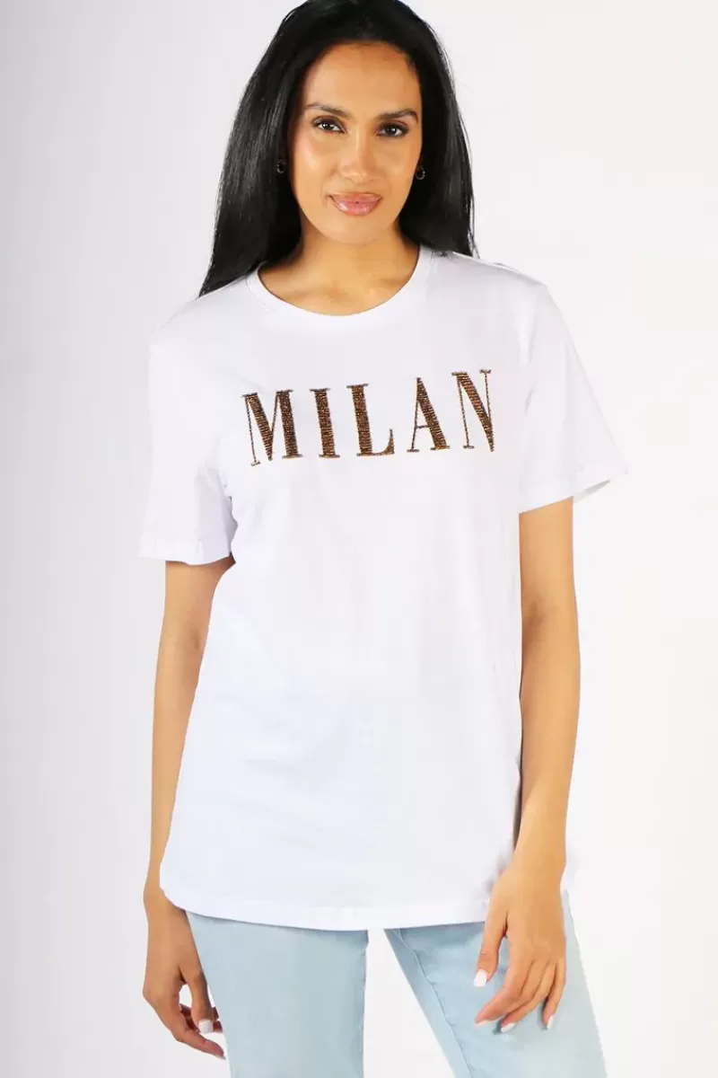 GORDON SMITH Milan Tee In White