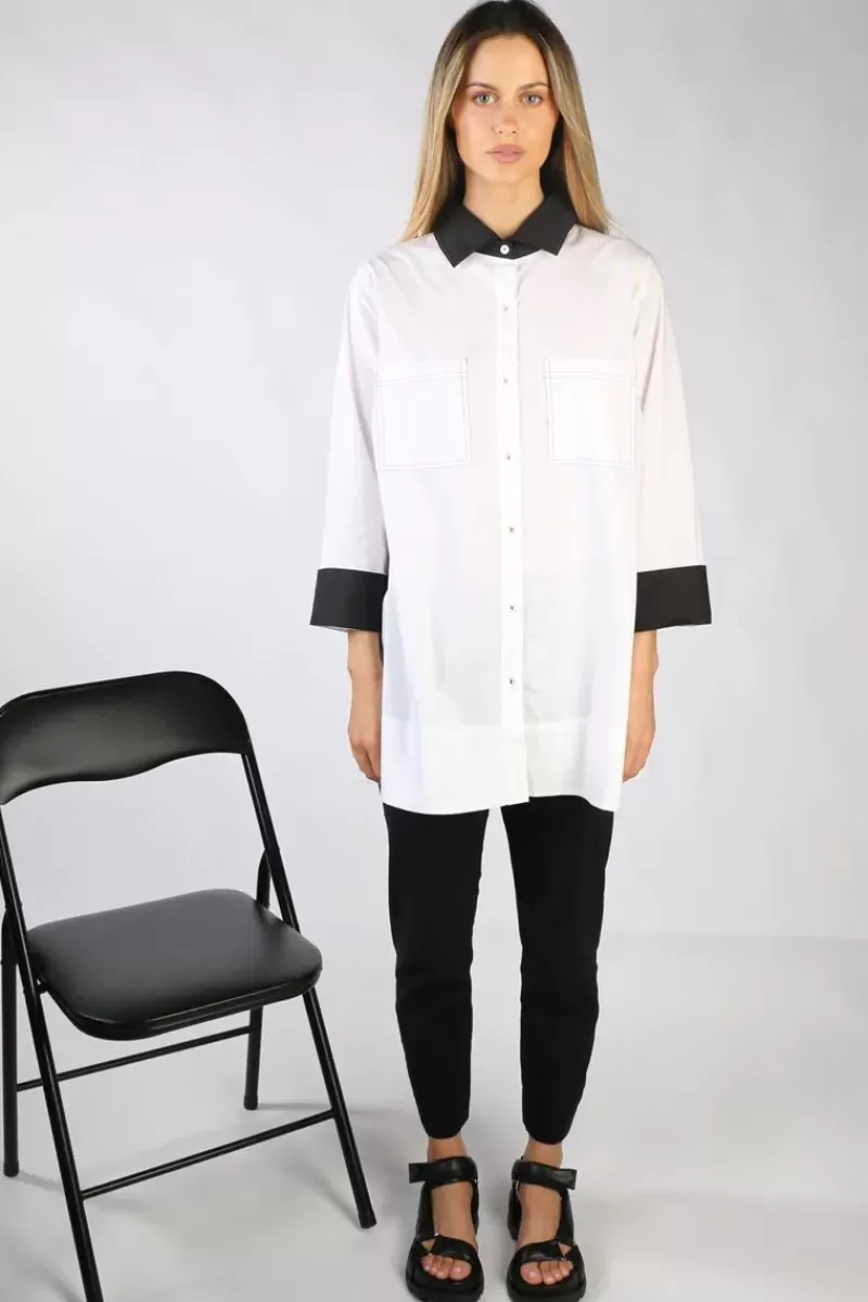 BAGRUU Harvey CB Shirt In White And Black