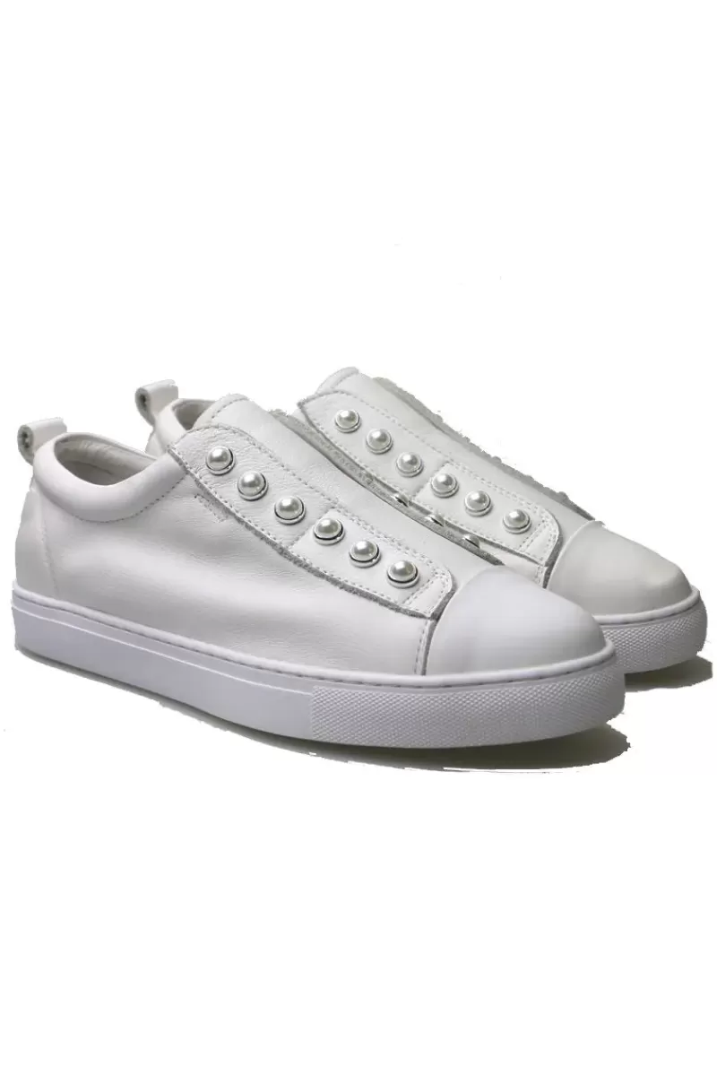 HINAKO Pearl Sneaker In White