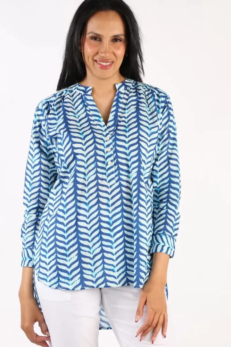 HOLMES & FALLON Holmes And Fallon Shibori Shirt In Blue