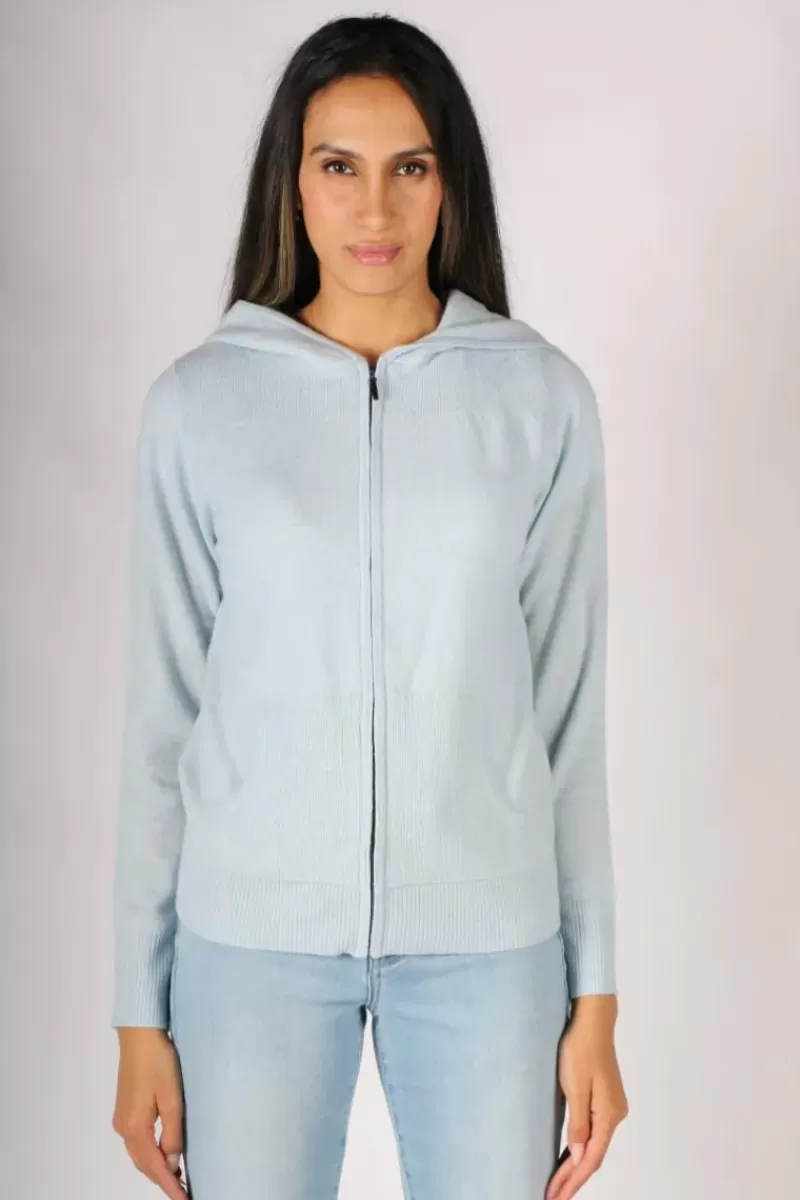 BRIDGE & LORD Hoodie In Baby Blue By