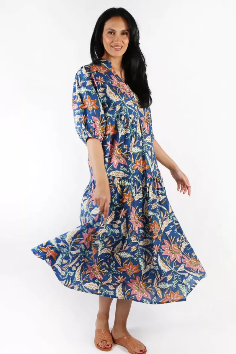 IBISA San Jose Midi Dress In Ocean