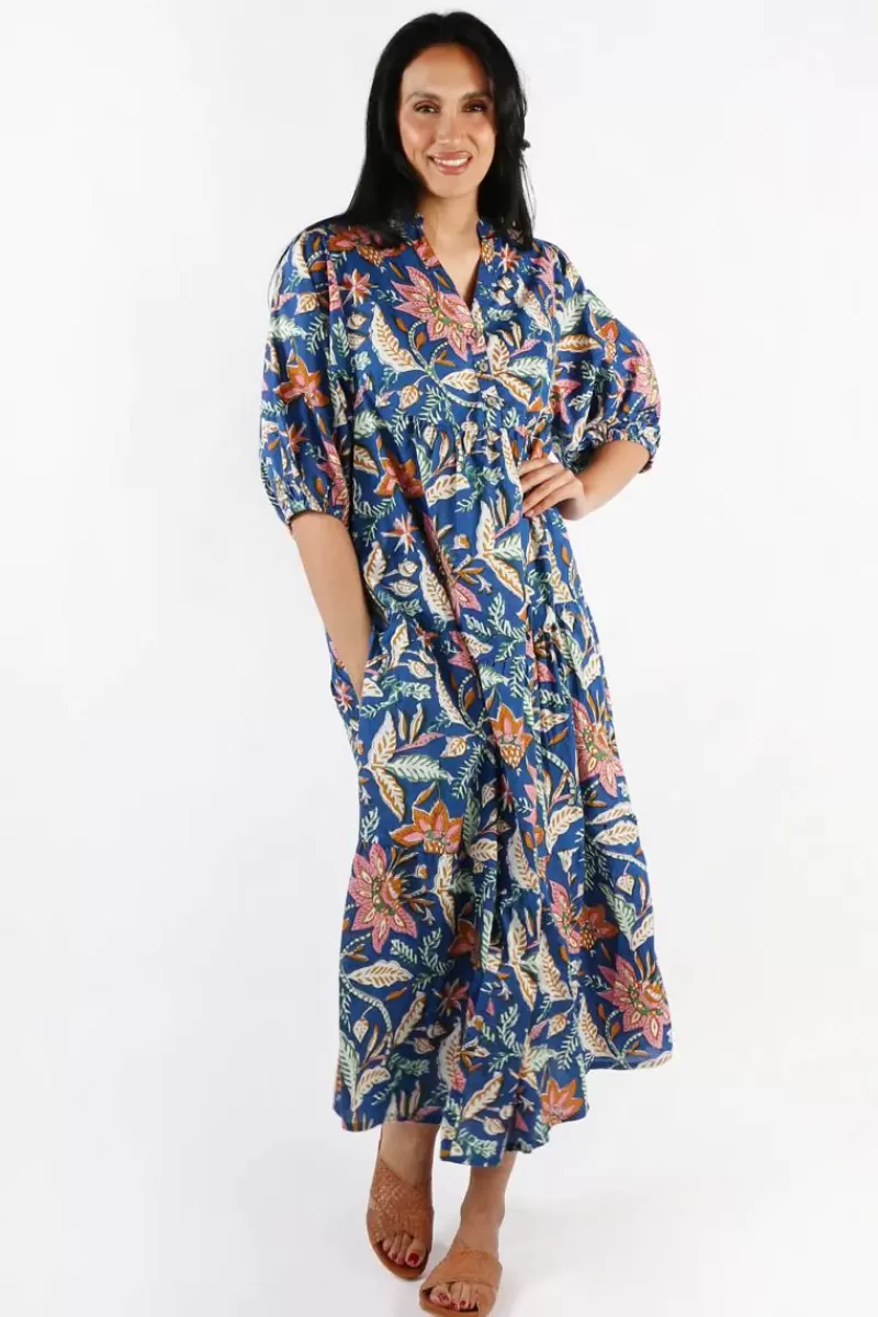 IBISA San Jose Midi Dress In Ocean