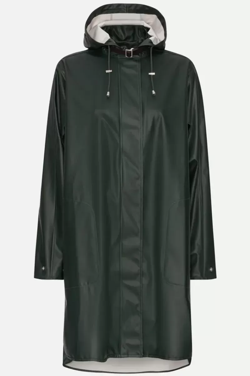 ILSE JACOBSEN A Line Raincoat In Beetle