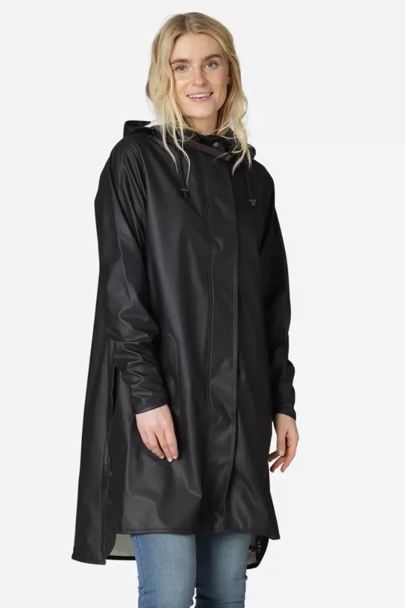 ILSE JACOBSEN A Line Raincoat In Black