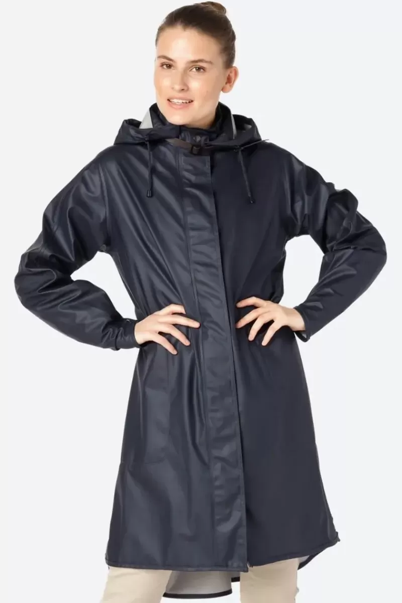 ILSE JACOBSEN A Line Raincoat In Indigo