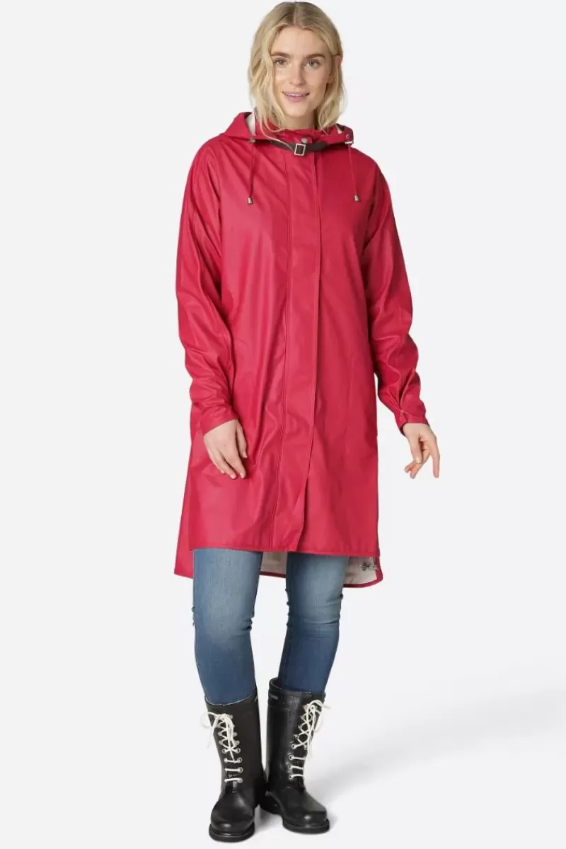 ILSE JACOBSEN A Line Raincoat In Red