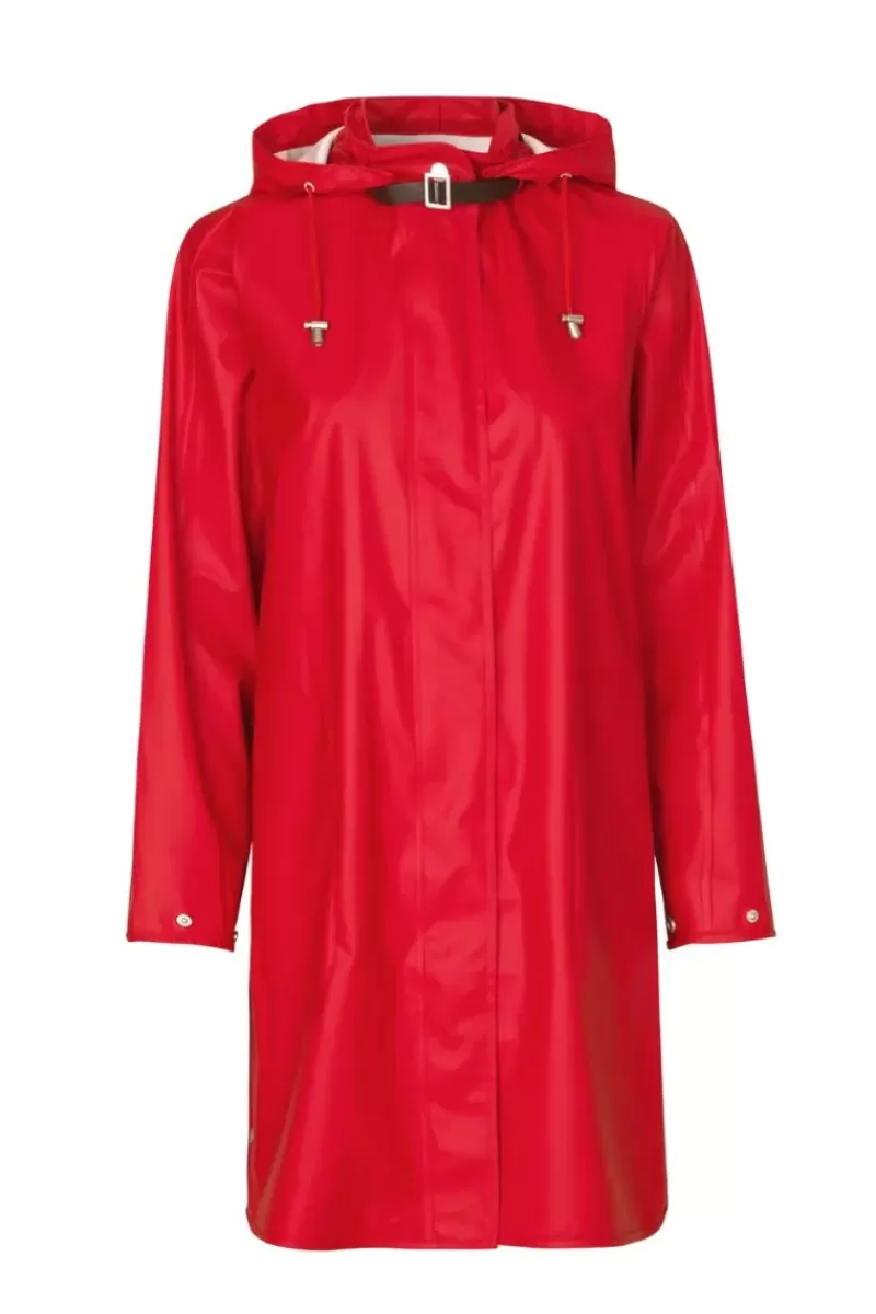 ILSE JACOBSEN A Line Raincoat In Red