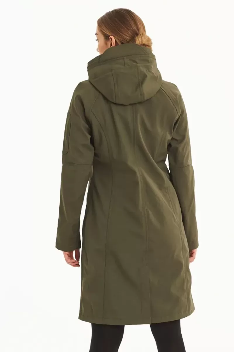 ILSE JACOBSEN Classic Fleece Lined Raincoat In Army