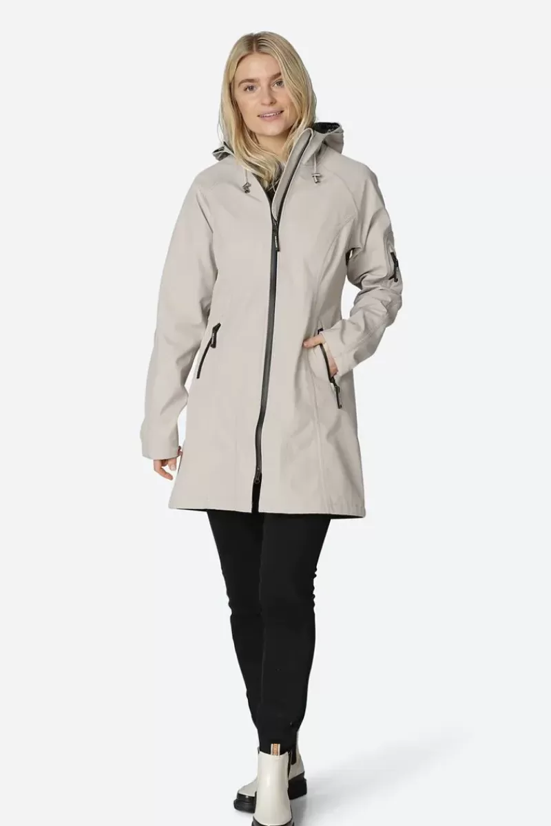 ILSE JACOBSEN Classic Fleece Lined Raincoat In Grey