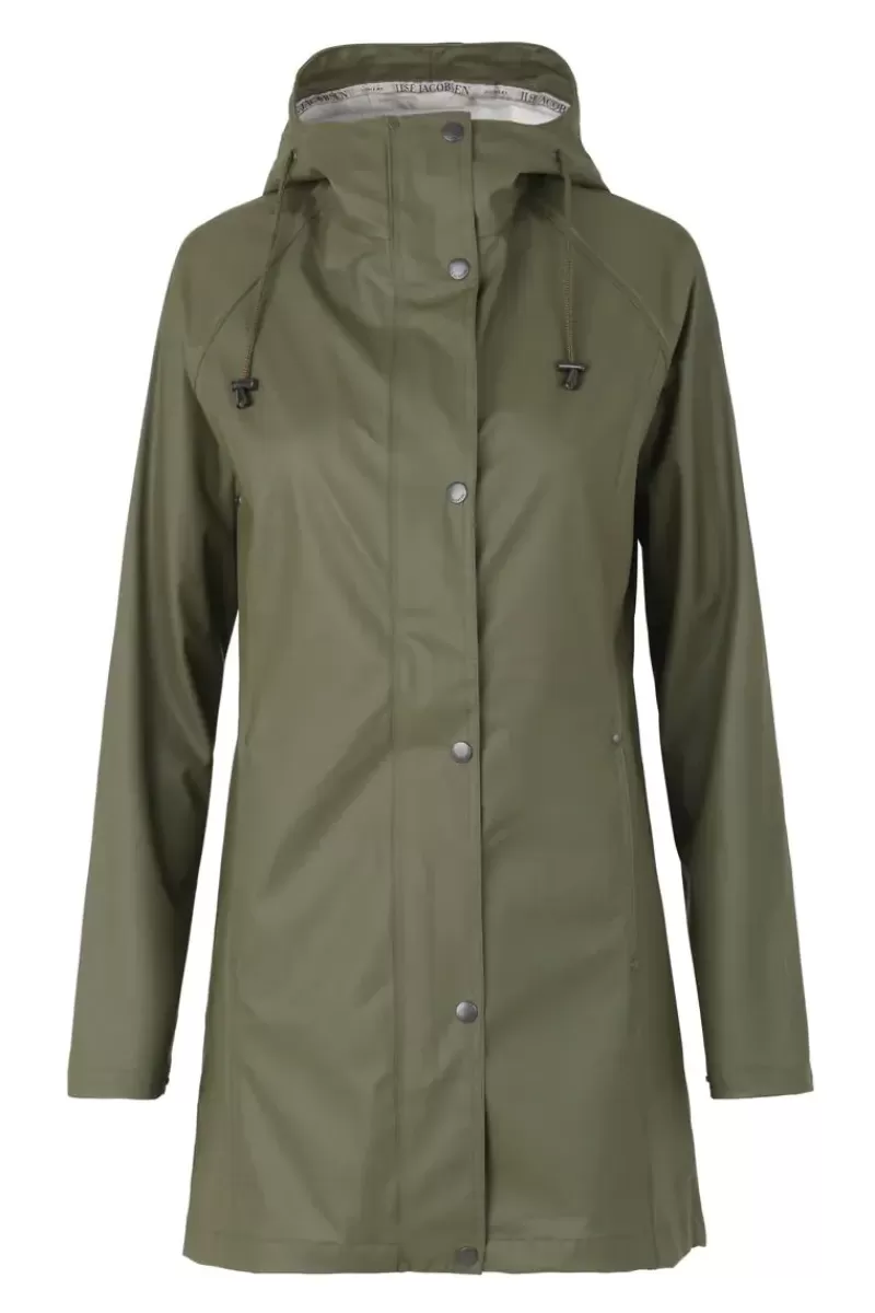 ILSE JACOBSEN Classic Raincoat In Army