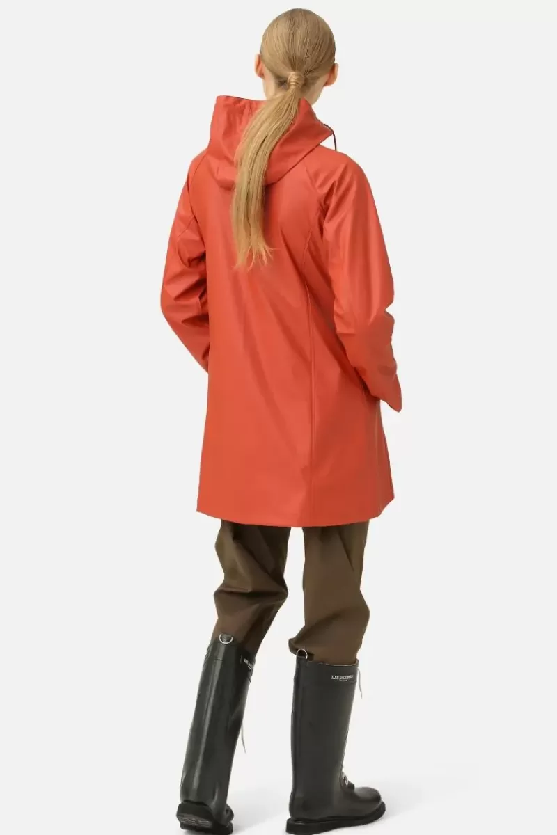 ILSE JACOBSEN Classic Raincoat In Brick