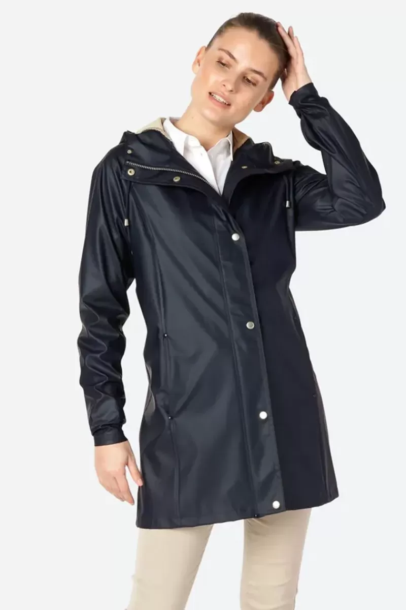 ILSE JACOBSEN Classic Raincoat In Indigo