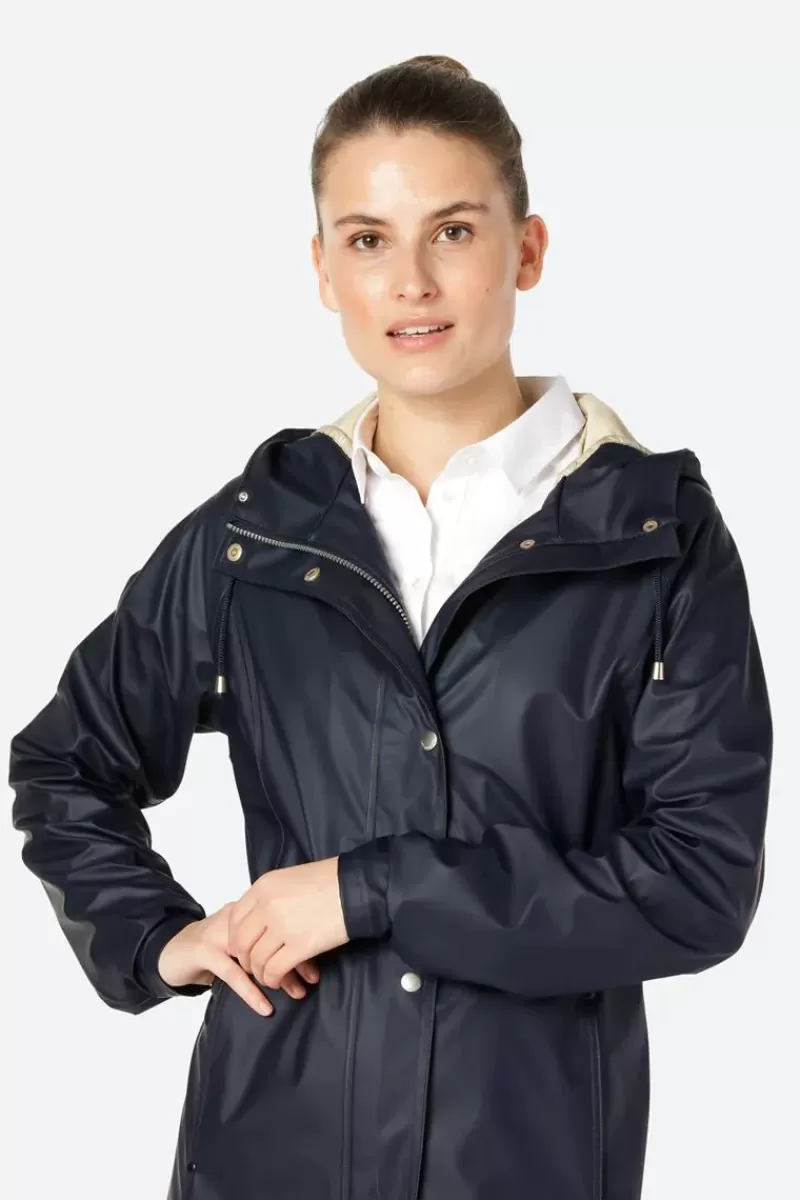 ILSE JACOBSEN Classic Raincoat In Indigo