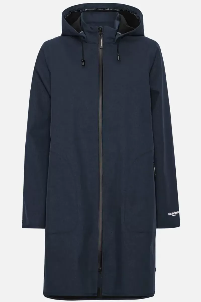 ILSE JACOBSEN Fleece Lined Raincoat In Indigo