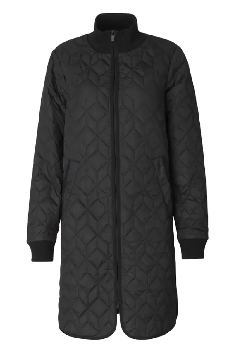 ILSE JACOBSEN Quilt Padded Coat In Black