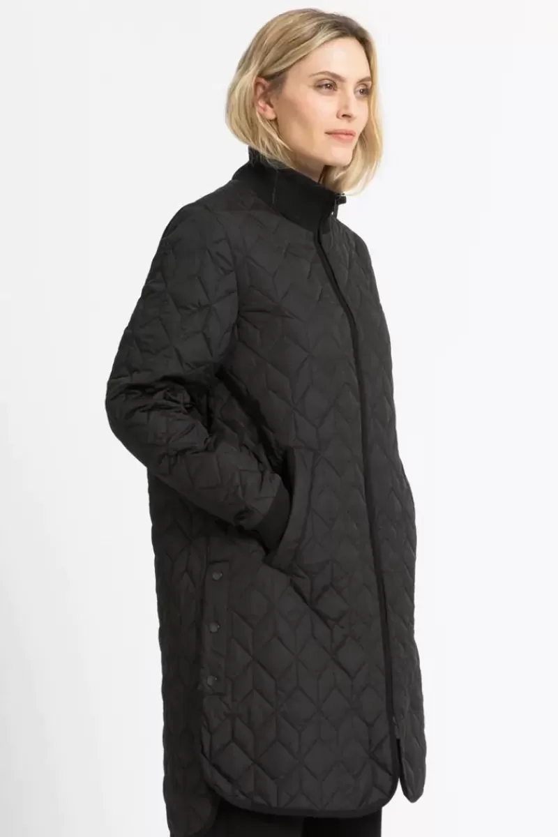 ILSE JACOBSEN Quilt Padded Coat In Black