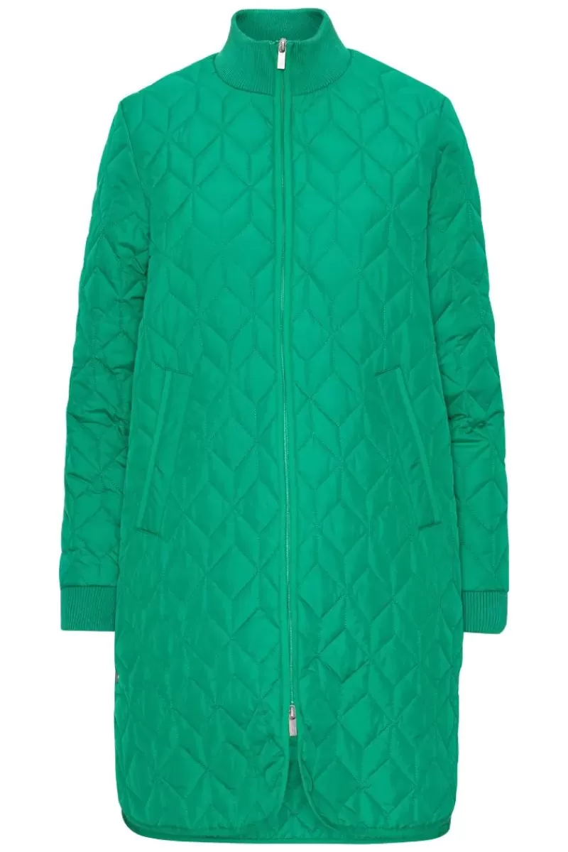 ILSE JACOBSEN Quilt Padded Coat In Sea Plant